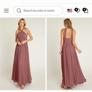 Azazie Jacey dress in Desert Rose